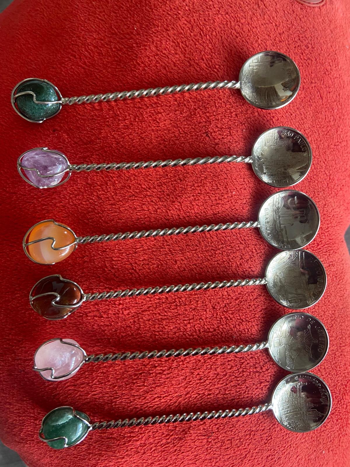 Tres vieille petites cuillères à Moka en étain en très bonne, Antiquités & Art, Enlèvement