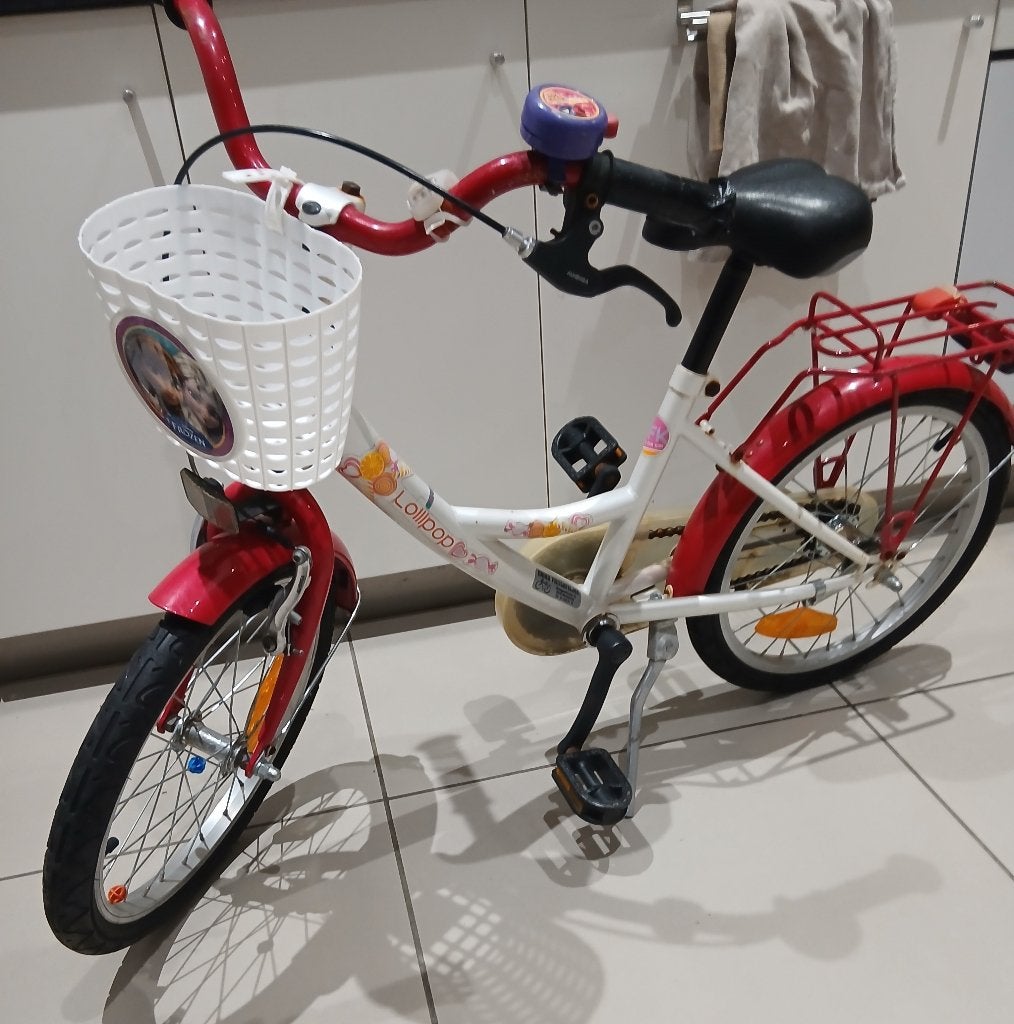 Kinderfiets, Fietsen en Brommers, Fietsen | Meisjes, Ophalen, Gebruikt, 18 inch, Handrem
