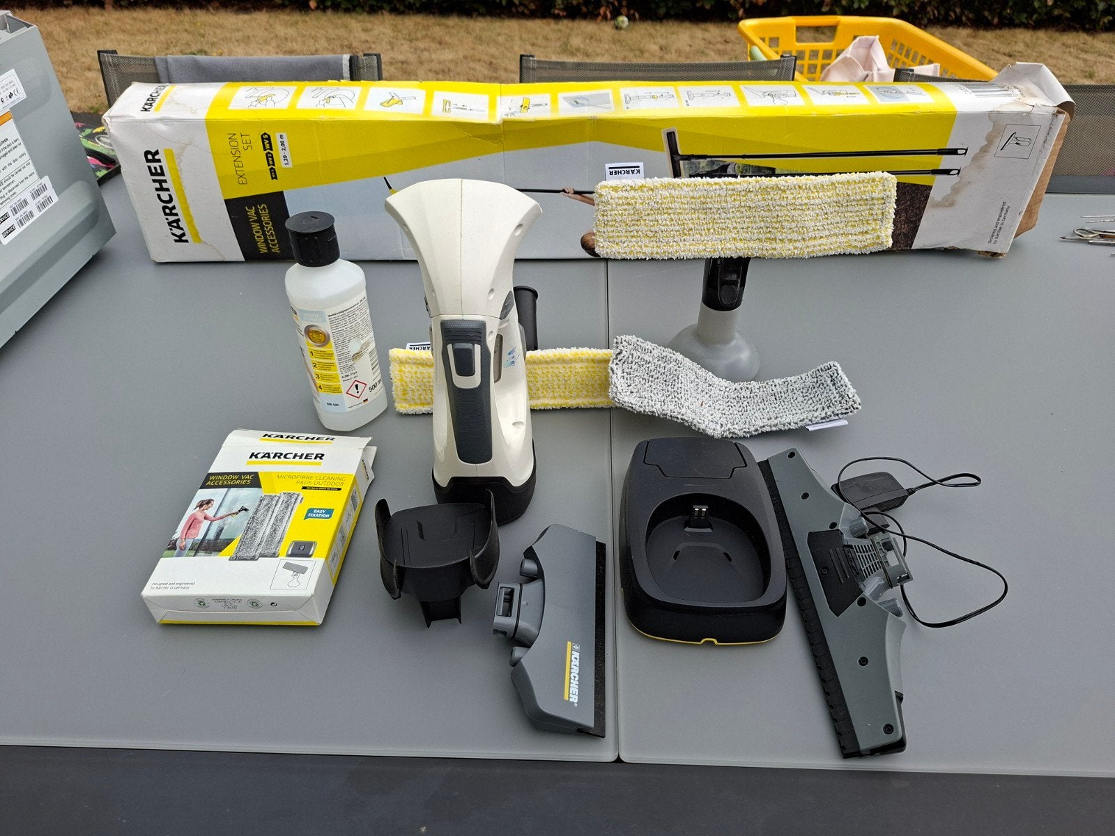 volledige set karcher ruitenreiniger + telescopische steel, Huis en Inrichting, Schoonmaakartikelen, Ophalen