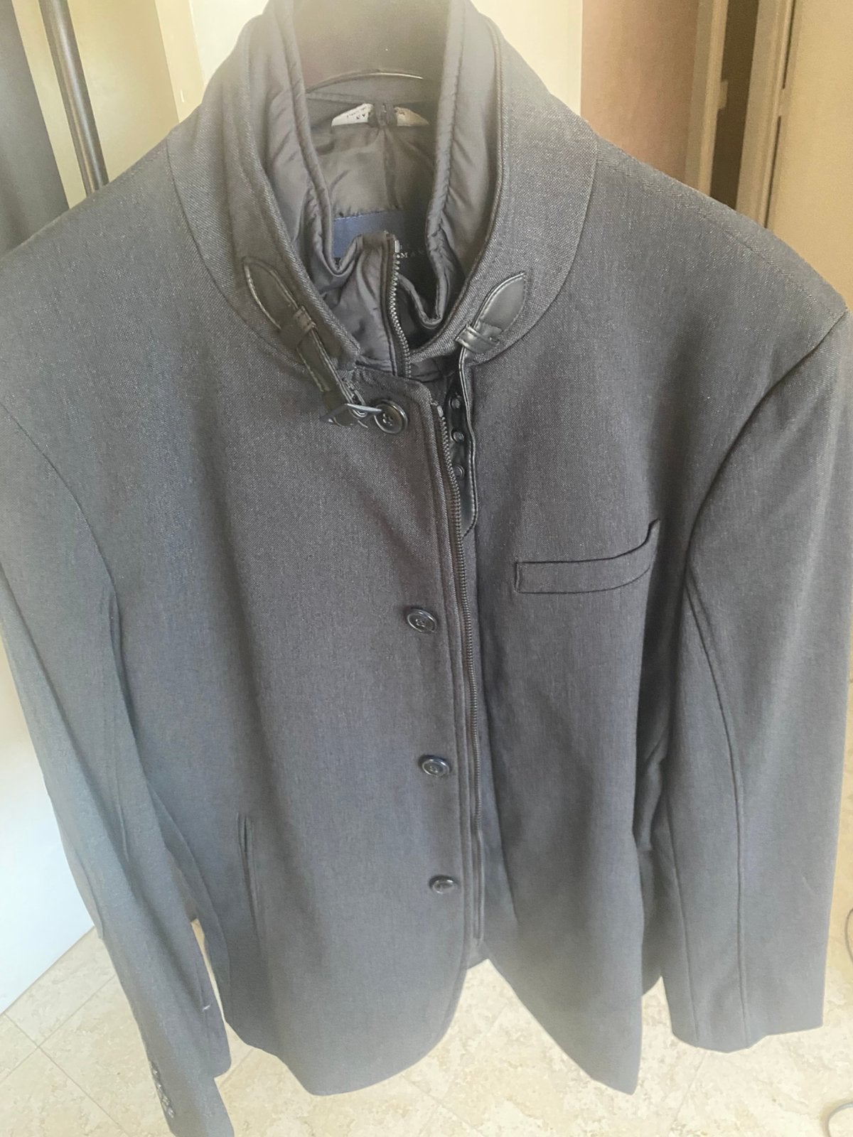 Zara Men heren dubbele blauw jas -vest, Ophalen of Verzenden, Zo goed als nieuw, Maat 56/58 (XL), Blauw