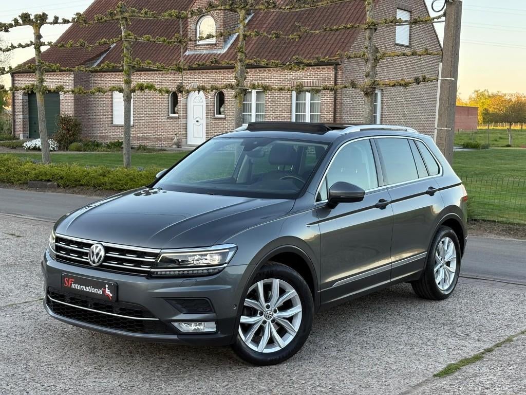 Volkswagen Tiguan 1.4TSI DSG Pano Xenon Trekhaak 360Cam, Cuir, Argent ou Gris, Achat, Euro 6