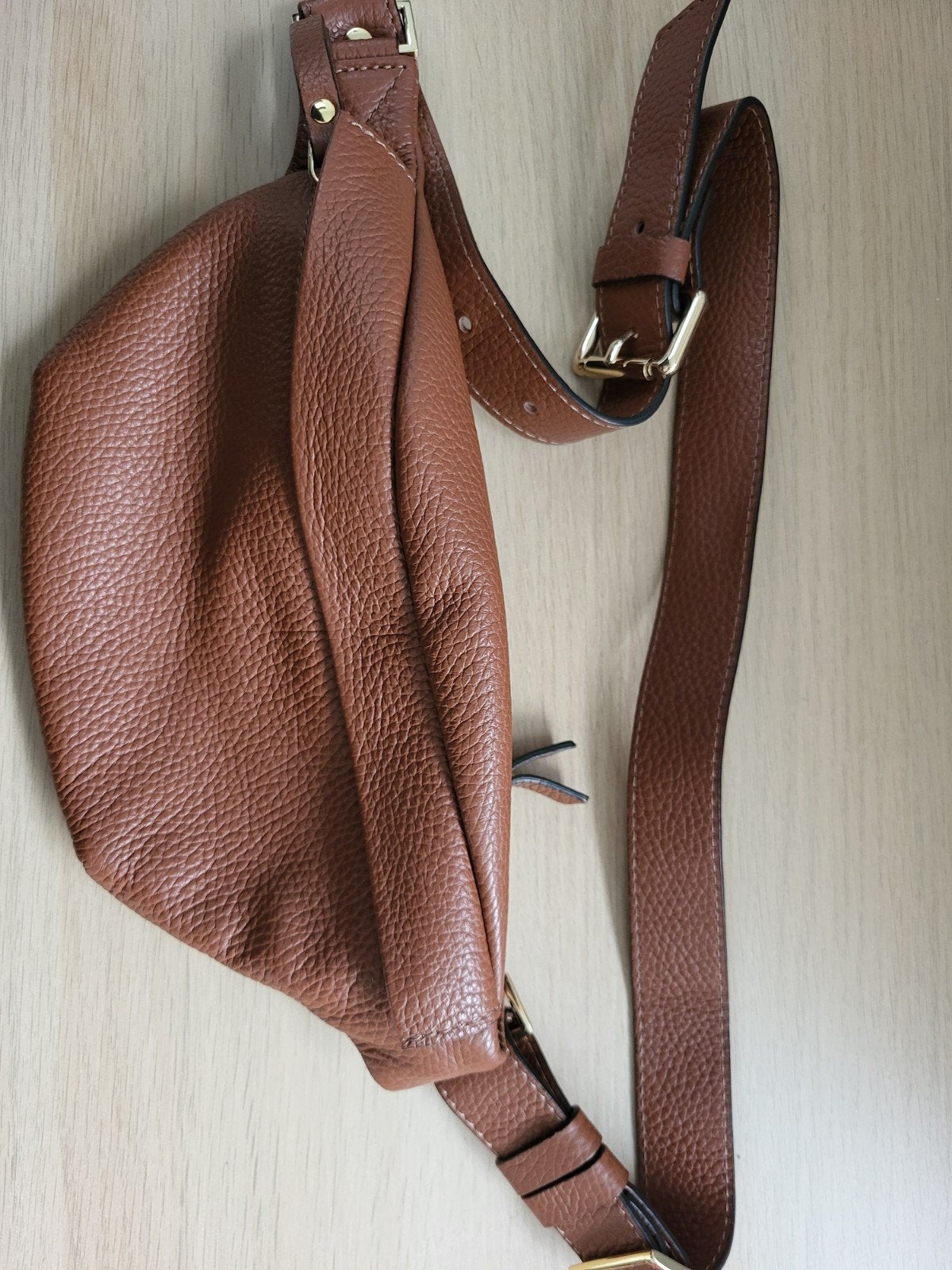 Heuptas cognac, Handtassen en Accessoires, Ophalen of Verzenden, Zo goed als nieuw, Bruin, Schoudertasje