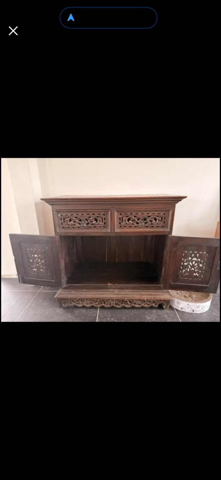 Koloniale commode kast/ barkast vintage, Huis en Inrichting, Ophalen of Verzenden, Gebruikt
