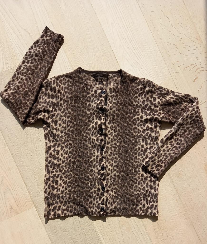 Apostrofe vest 100% kasjmier, panterpatroon, APOSTROPHE, Ophalen of Verzenden, Nieuw, Maat 36 (S)