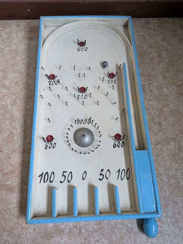 Vintage knikkerspel, Antiek en Kunst, Ophalen of Verzenden