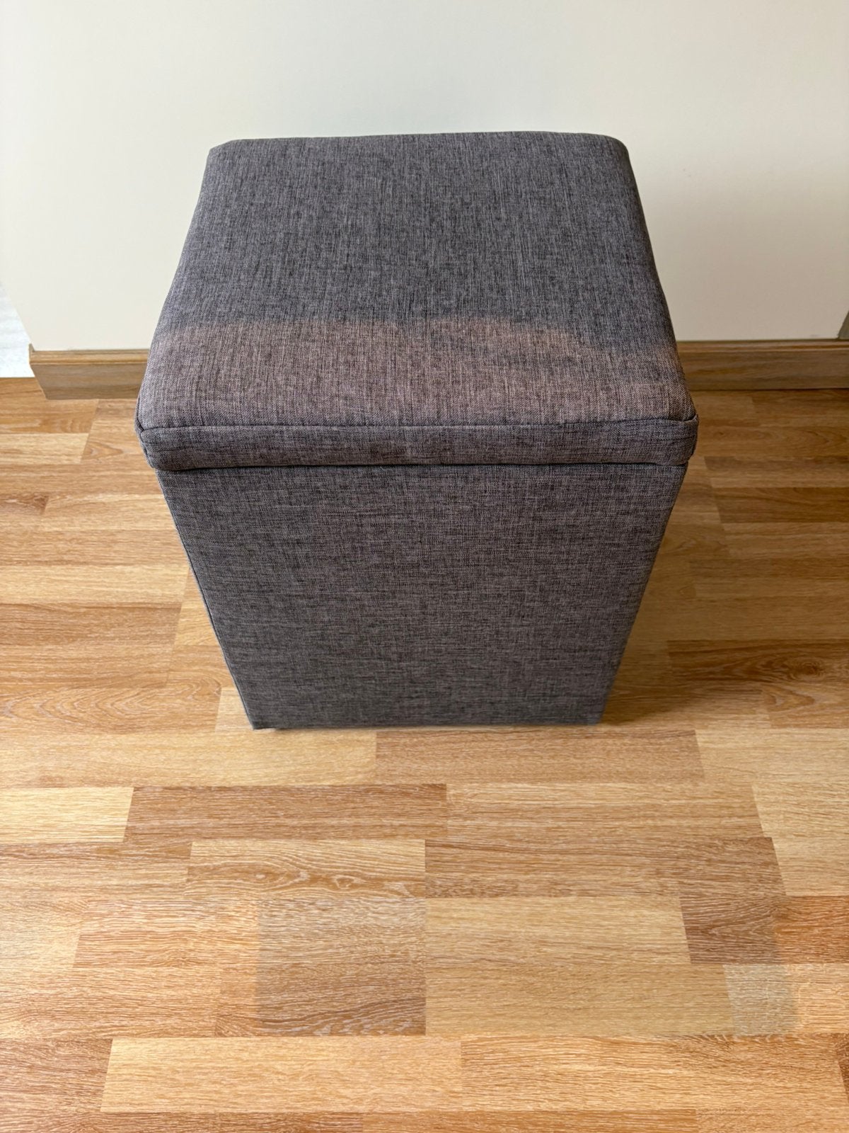 Repose-pieds gris avec compartiment de rangement, Enlèvement, Moins de 50 cm, Moins de 50 cm, Tissus