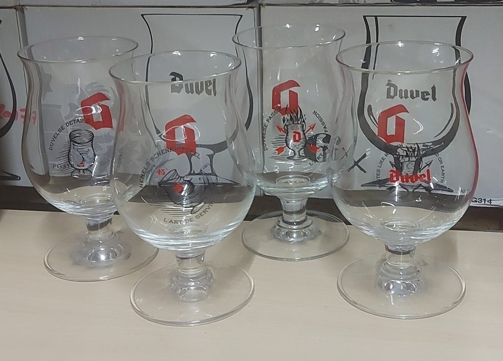 5 Duvel glazen (schenkrituelen), Verzamelen, Ophalen of Verzenden, Bierglas