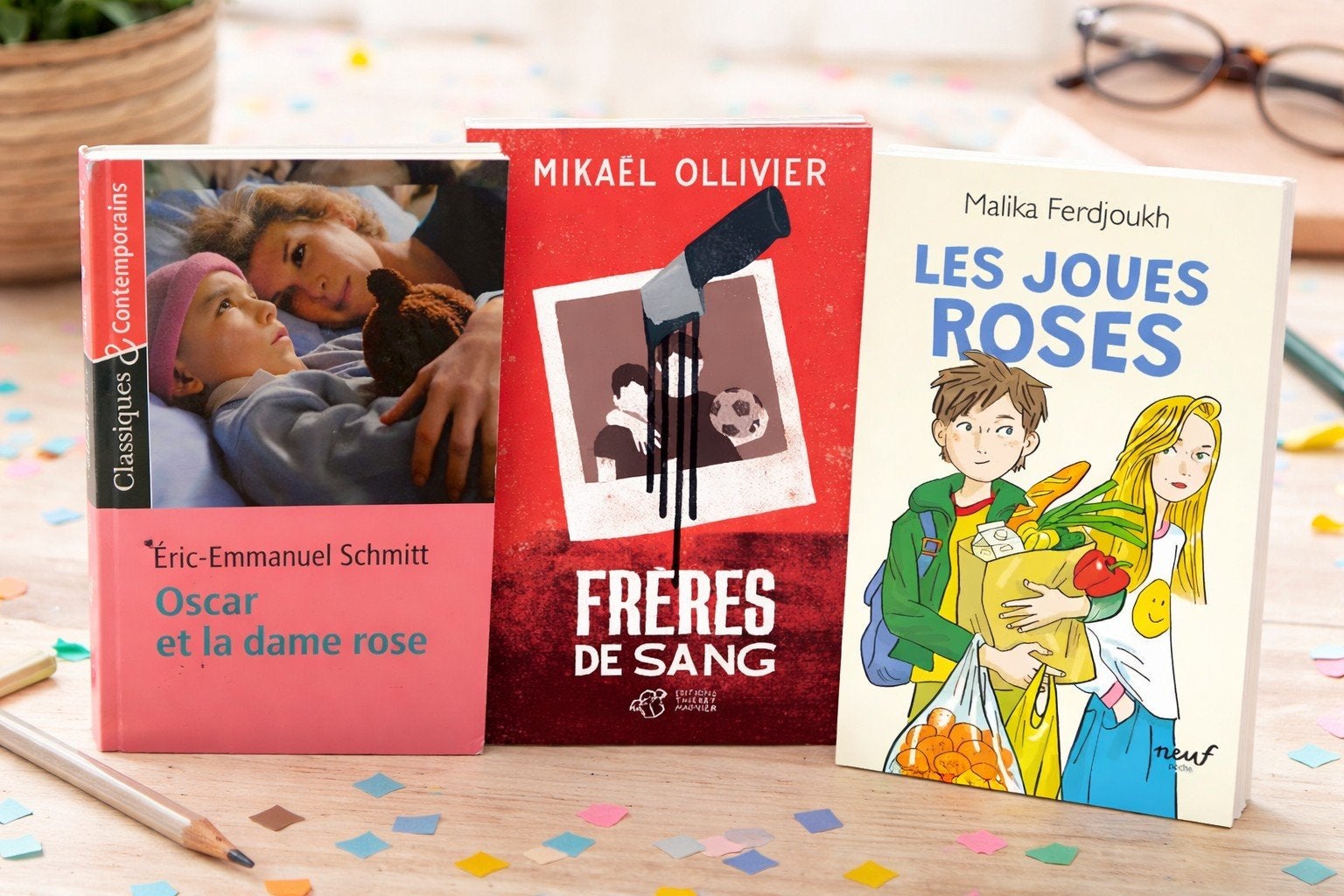 Oscar et la dame rose ; Frères de sang; les joues roses, Livres, Enlèvement ou Envoi, Utilisé