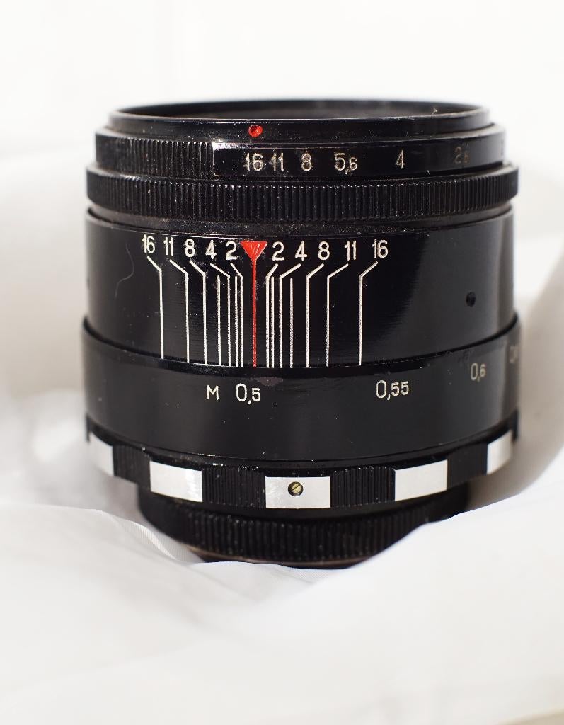 Helios 44-2 M42 ZEBRA + adapterring mogelijk, Audio, Tv en Foto, Fotocamera's Analoog, Ophalen of Verzenden, Gebruikt, Spiegelreflex