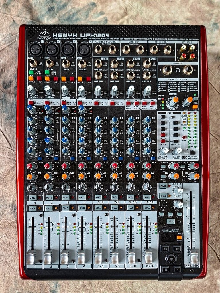 Table de mixage 12 canaux Behringer Xenyx UFX1204, Enlèvement, Comme neuf, 10 à 20 canaux, Entrée micro