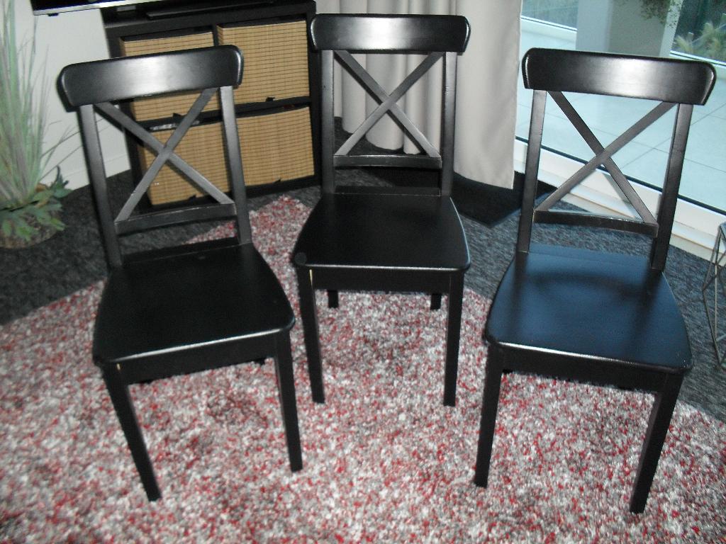5 eetkamerstoelen, Ophalen, Gebruikt, Zwart, Vijf, Zes of meer stoelen