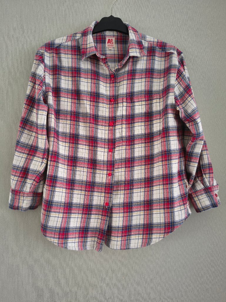 mooie flanellen bloes AO 76 maat 12 jaar, Gebruikt, Meisje, AO76 American Outfitters, Overhemd of Blouse