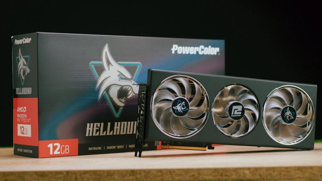 Powercolor Hellhound 7700 XT 12G, Ophalen, Gebruikt, AMD