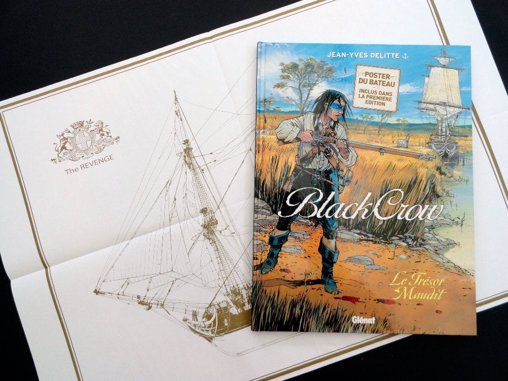 Black Crow T2+ Poster-Le trésor maudit-Delitte-EO2010-Glénat, Ophalen of Verzenden