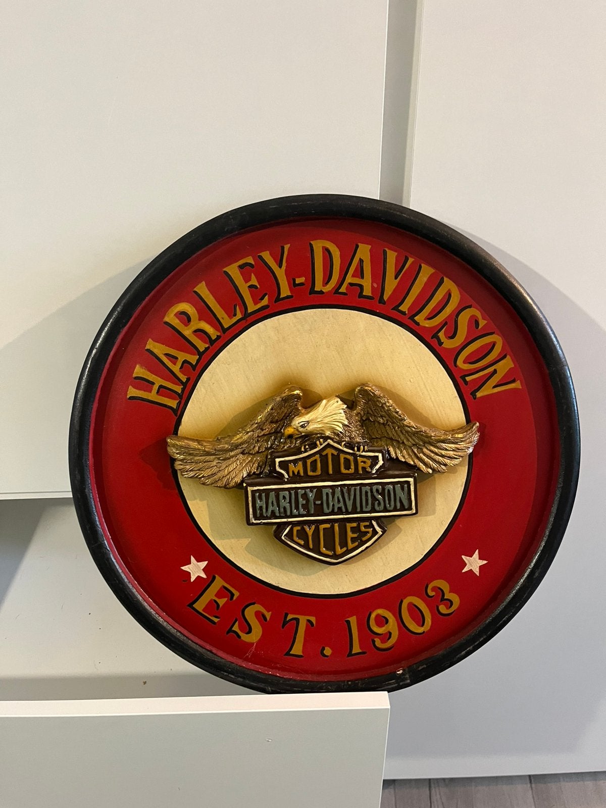 Vintage Harley-Davidson 3D wandbord, Enlèvement ou Envoi