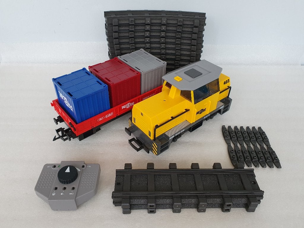 Playmobil 5258: RC Goederentrein met Containers, Kinderen en Baby's, Speelgoed | Playmobil, Ophalen of Verzenden, Gebruikt, Voertuig