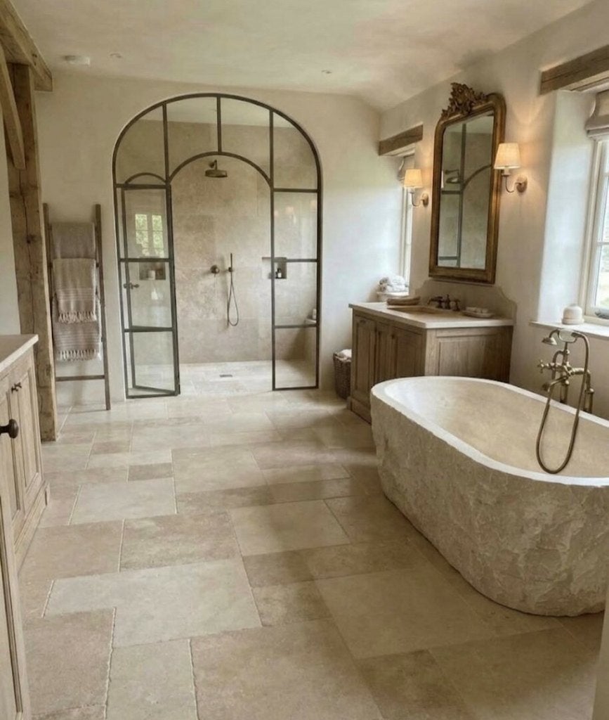 Bourgondische dallen vloer Dordogne Beige, Ophalen of Verzenden, Nieuw, Overige vormen, Overige materialen