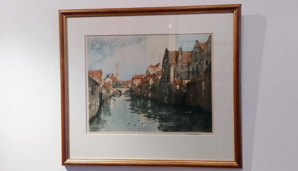 Lithographie d'Henri Cassier Oudenaarde Get/NR, Numéroté, Enlèvement ou Envoi, Paysages, Lithographie