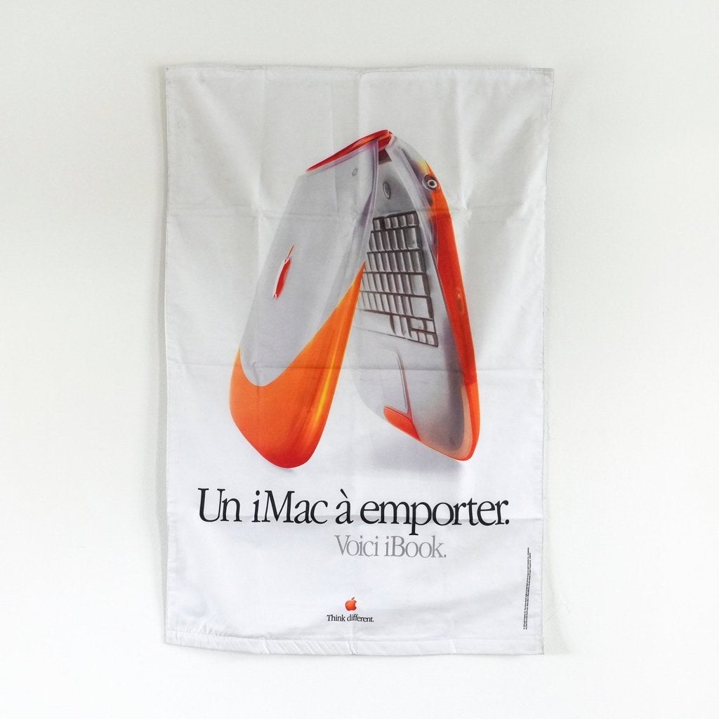 Rare "Apple iBook G3" Promo Banner – Double-Sided, Ophalen of Verzenden, Apple