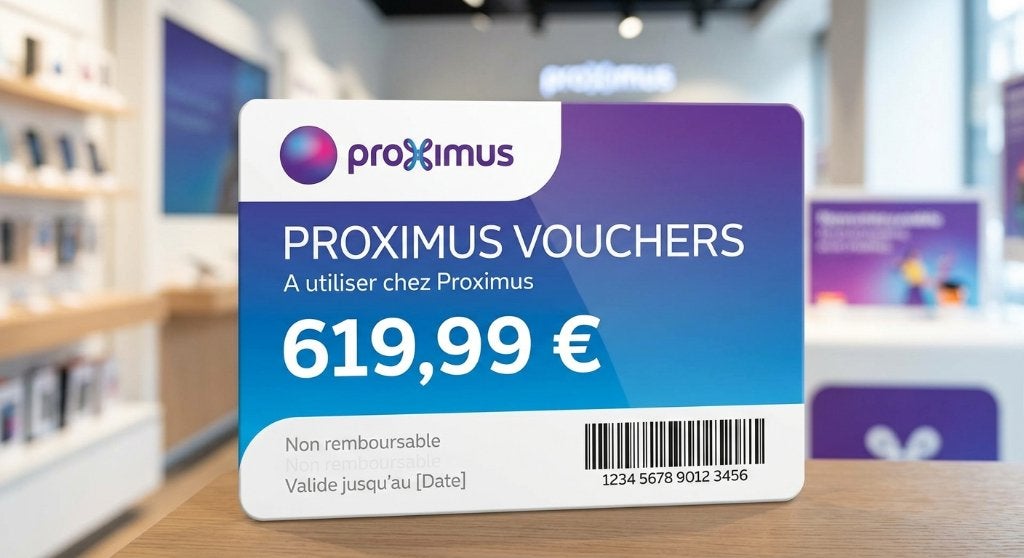 Cheque proximus 620€, Tickets en Kaartjes, Eén persoon, Overige soorten, Arrangement, Overige typen