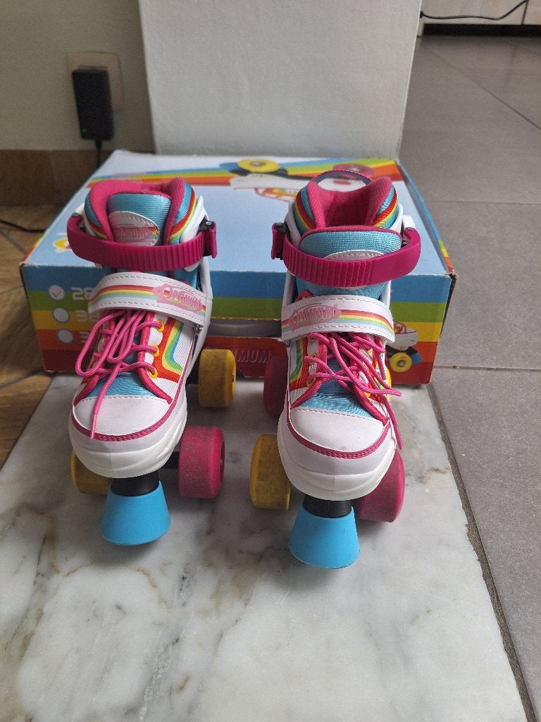 KinderRolschaatsen 28 - 31, Réglable, Comme neuf, Enlèvement, Enfants
