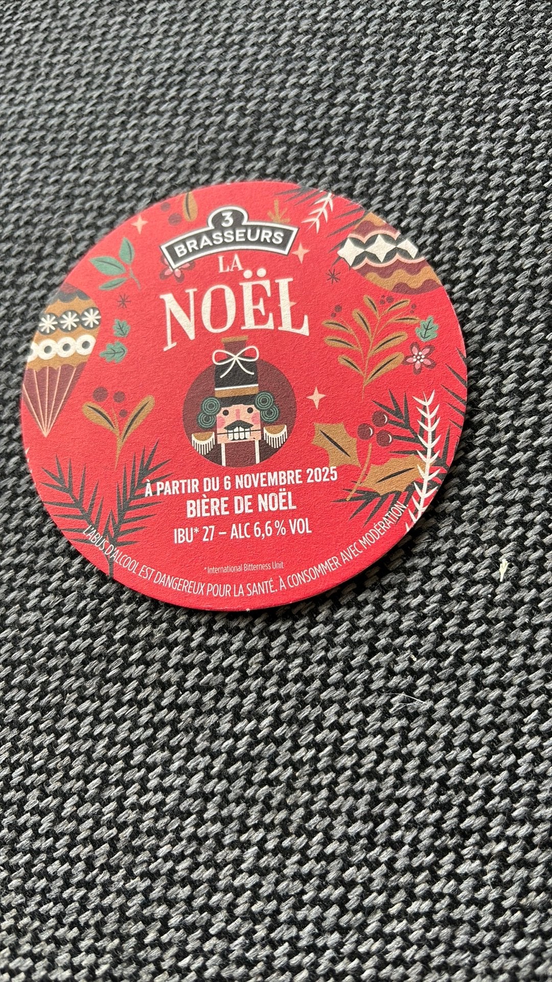 Tapis à bière 3 brasseurs la Noël, Enlèvement ou Envoi, Neuf, Sous-bock