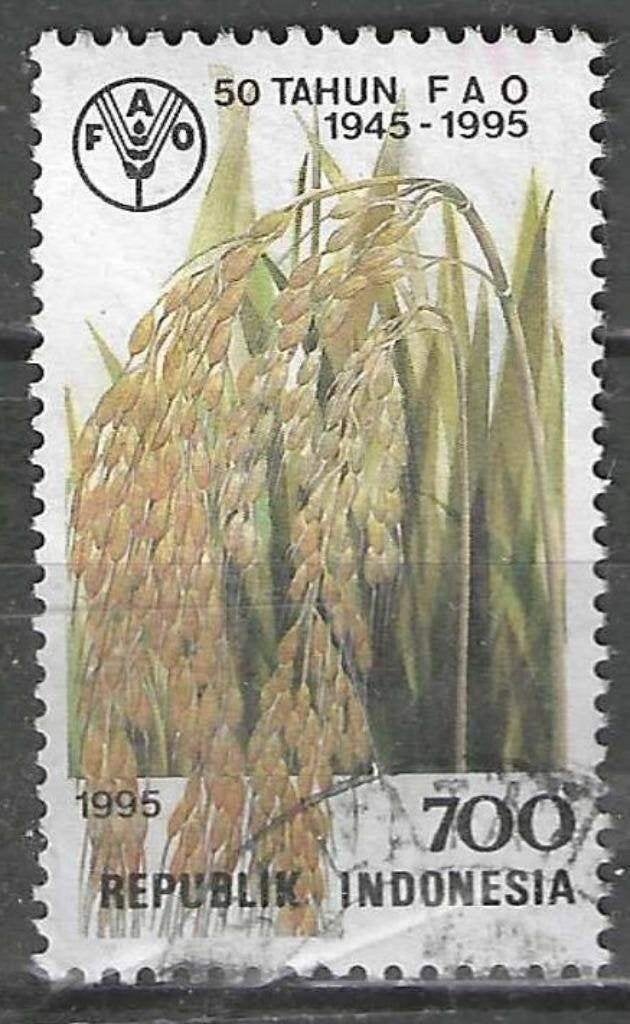 Indonesie 1995 - Yvert 1414 - 50 jaar F.A.O. (ST), Postzegels en Munten, Verzenden, Gestempeld