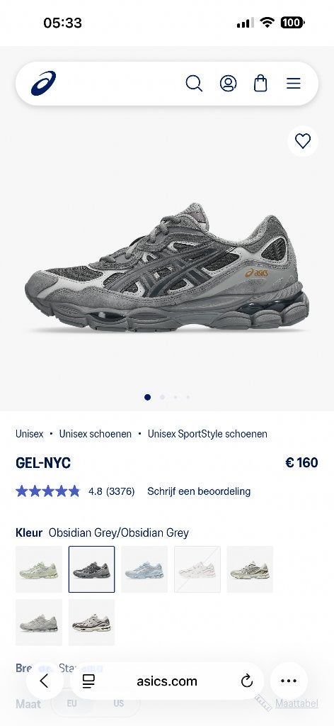 Asics GEL-NYC, Autres couleurs, Comme neuf, Enlèvement, Asics