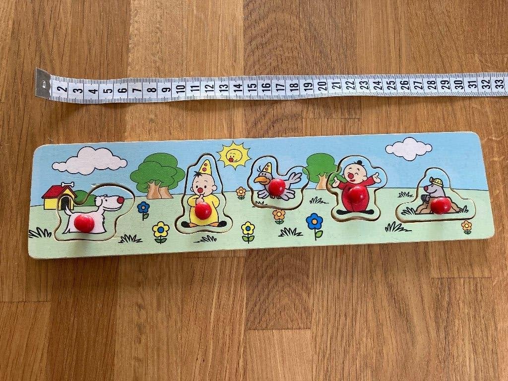 Bumba - Studio 100 houten legpuzzel 5 figuurtjes, Ophalen, Zo goed als nieuw, Van hout, Minder dan 10 stukjes