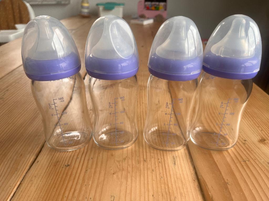 Glazen melkflesjes Lansinoh, Kinderen en Baby's, Ophalen, Zo goed als nieuw, Overige typen