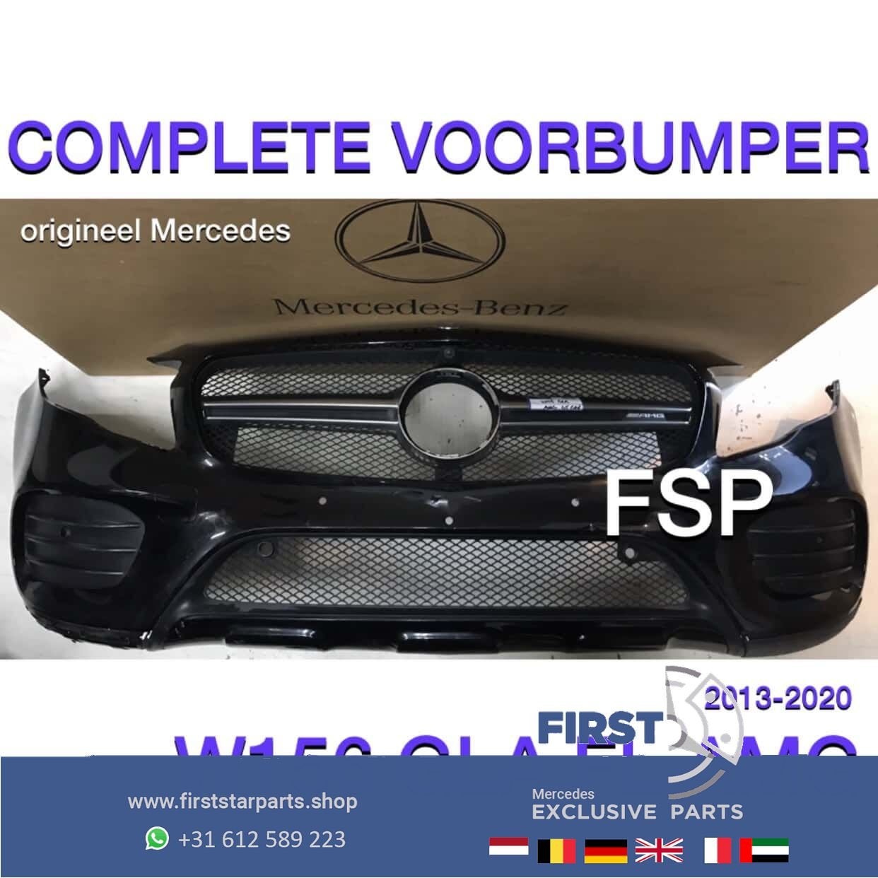 W156 GLA FACELIFT AMG VOORBUMPER COMPLEET ZWART + GLA45 AMG, -, -, Avant, -