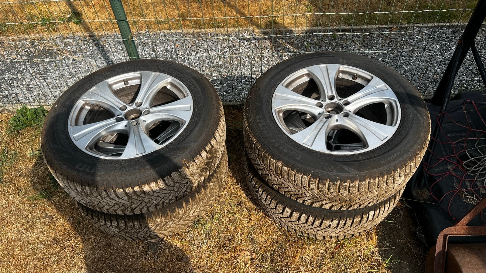 Winterbanden met originele Mercedes velgen, Auto-onderdelen, Ophalen, 18 inch, Winterbanden, Velg(en)