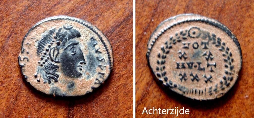 Romeinse bronzen munt keizer Constantius II (337-361 ac.), Verzenden, Italië, Losse munt