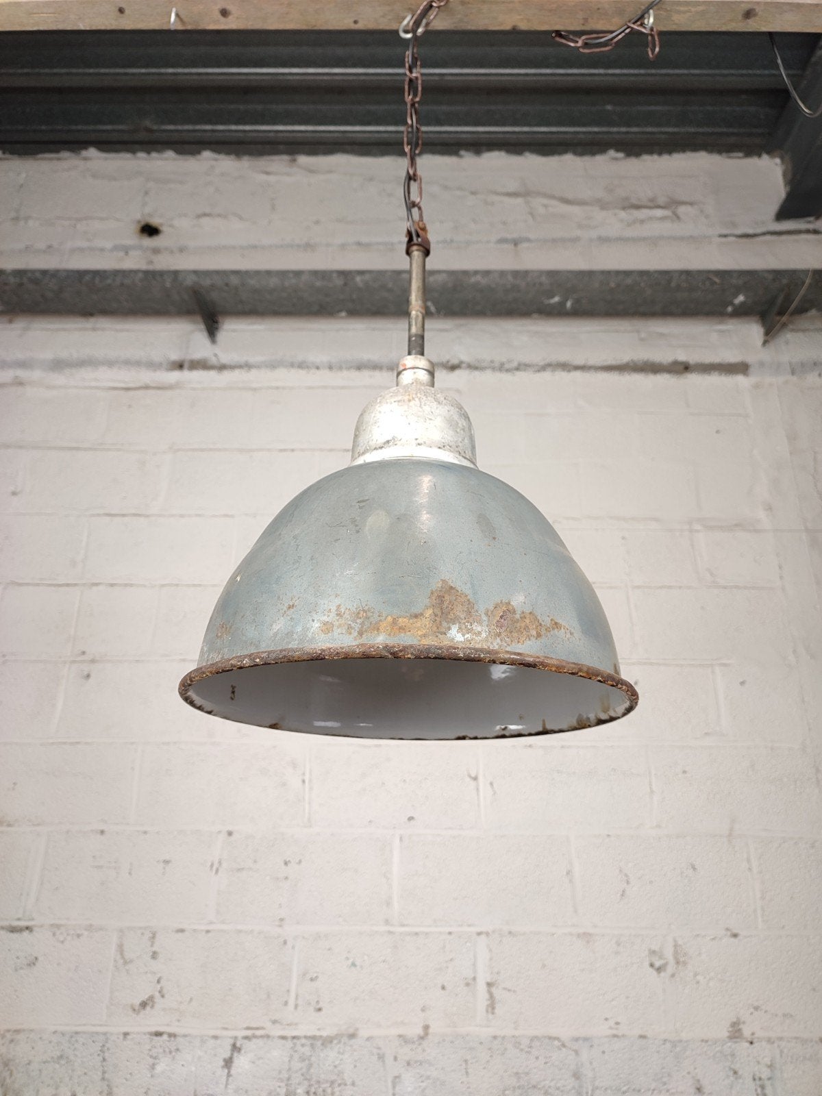 Emaille hanglamp, Antiek en Kunst, Ophalen of Verzenden