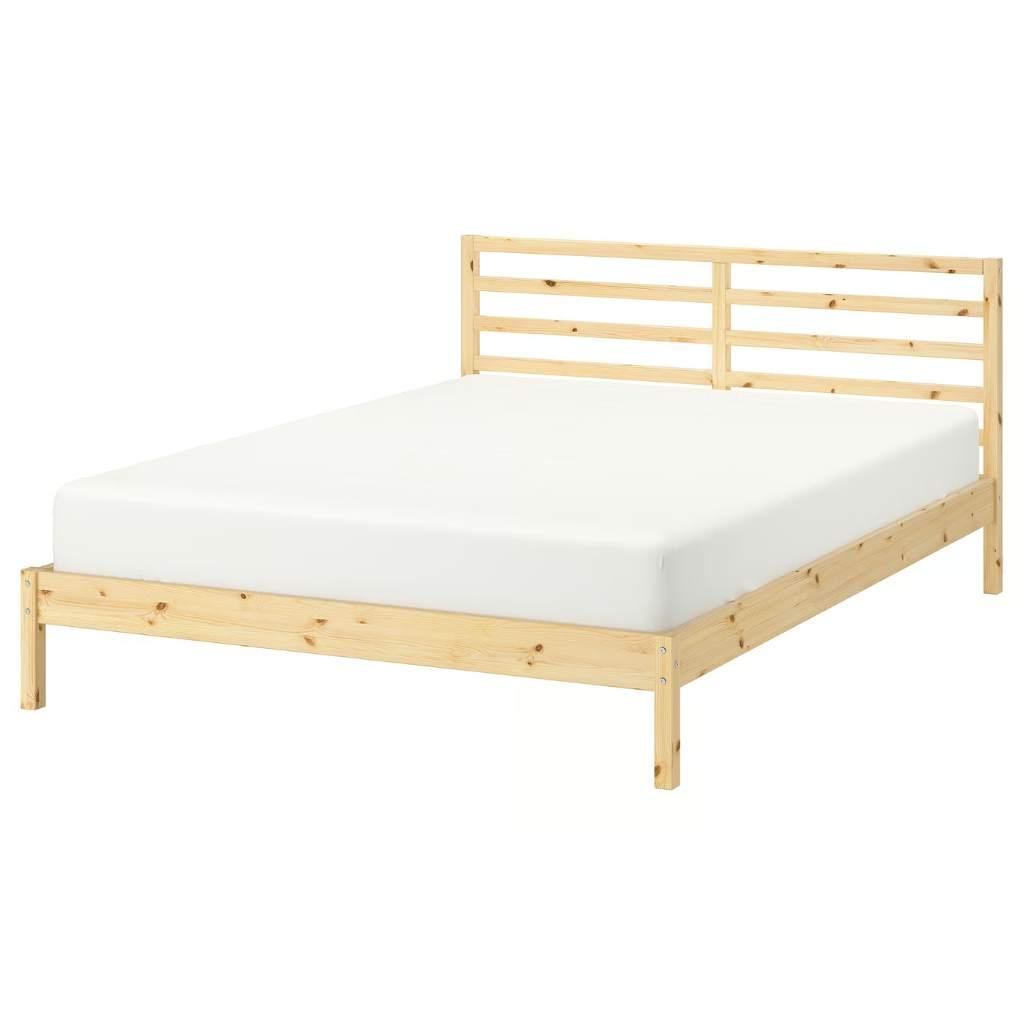 Lit IKEA 140 x 200 complet : cadre + sommier + matelas, 140 cm, Enlèvement, Utilisé, 200 cm