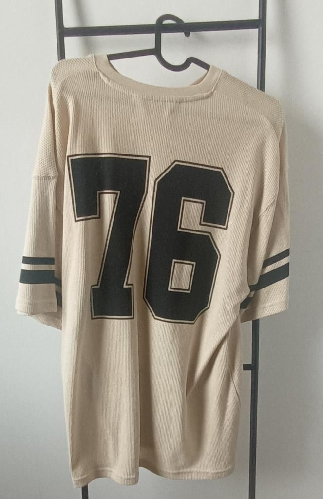 American football-achtig t-shirt, Ophalen of Verzenden, Beige