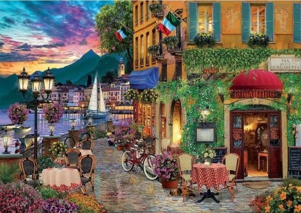 Puzzel „Italian charm” van 2000 stukjes (96 x 68 cm), Hobby en Vrije tijd, Ophalen of Verzenden, Meer dan 1500 stukjes, Zo goed als nieuw