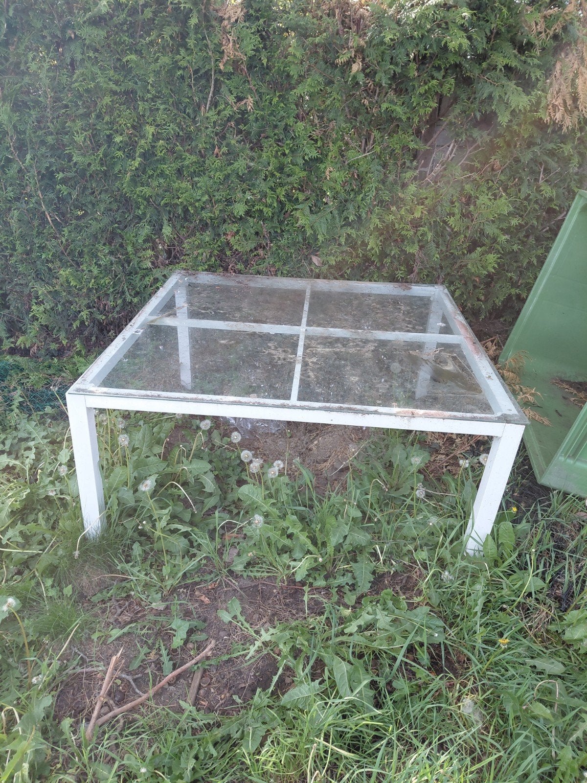 mooie tuintafel, Ophalen