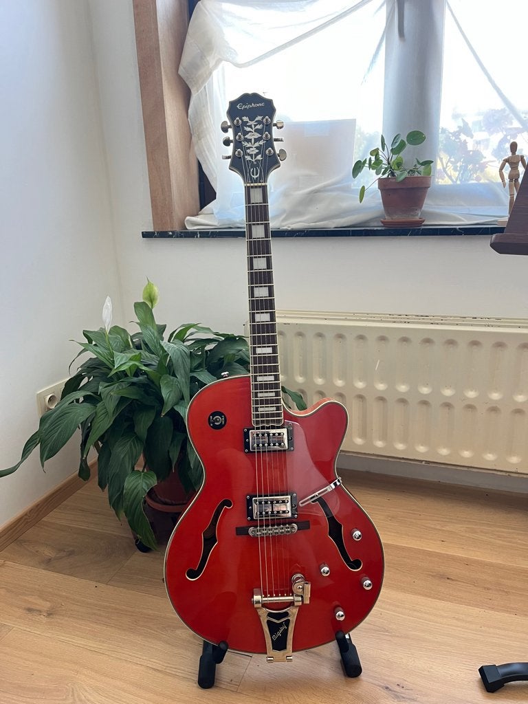 EPIPHONE Emperor Swingster - sunrise orange, Muziek en Instrumenten, Snaarinstrumenten | Gitaren | Elektrisch, Ophalen, Zo goed als nieuw