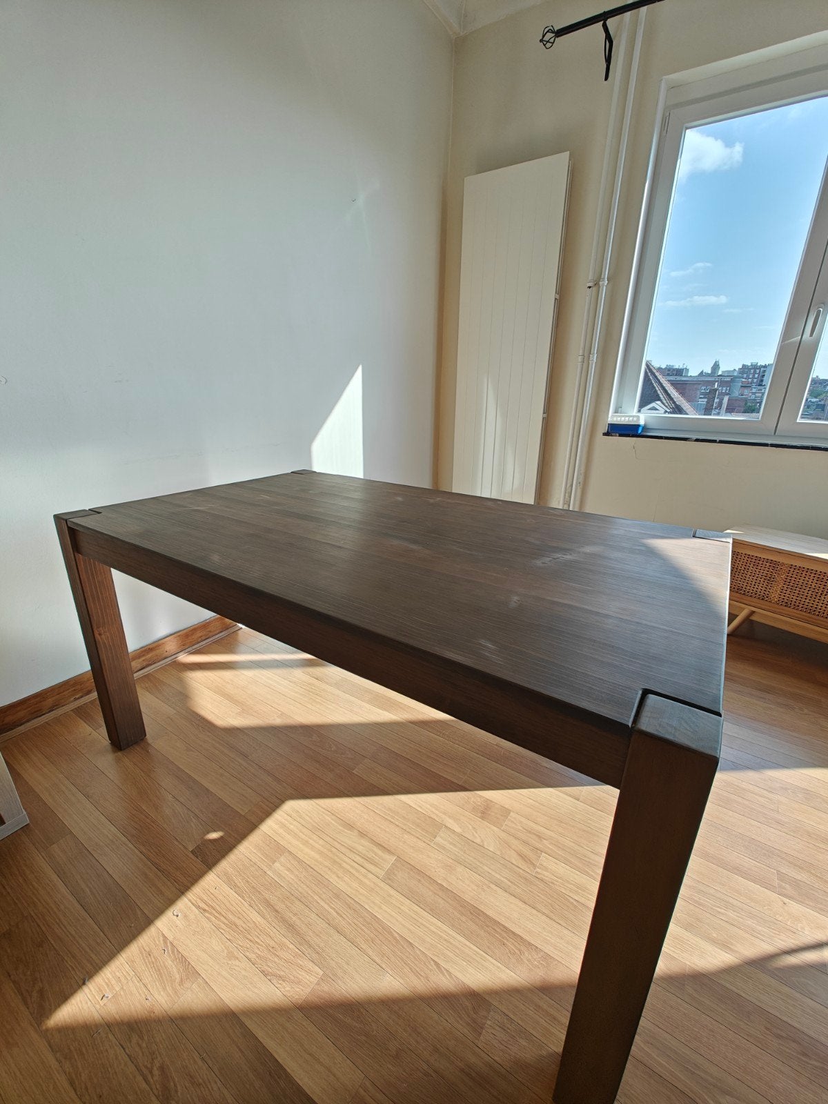Table à manger en bois de chêne 230cm, Maison & Meubles, Enlèvement, Chêne