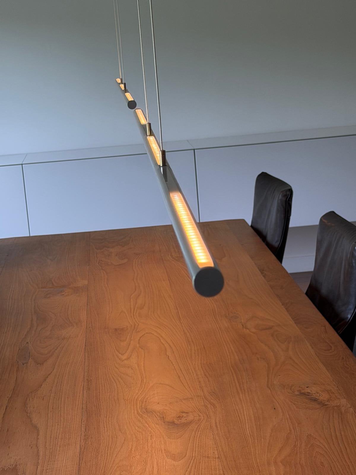 moderne LED hanglamp, Ophalen, Zo goed als nieuw, Metaal, Halogeen