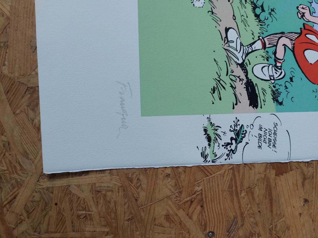 Serigraphie Franquin, Modeste et Pompon, num et signée, Verzamelen, Ophalen of Verzenden