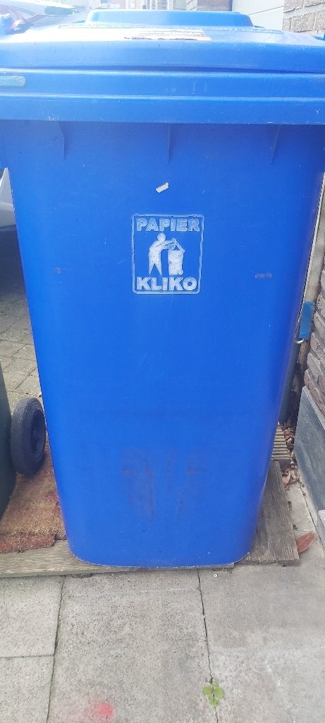 Afvalcontainer Kliko 240L 110 kg - blauw, Huis en Inrichting, Woonaccessoires | Prullenbakken, 40 liter of meer, Ophalen, Gebruikt