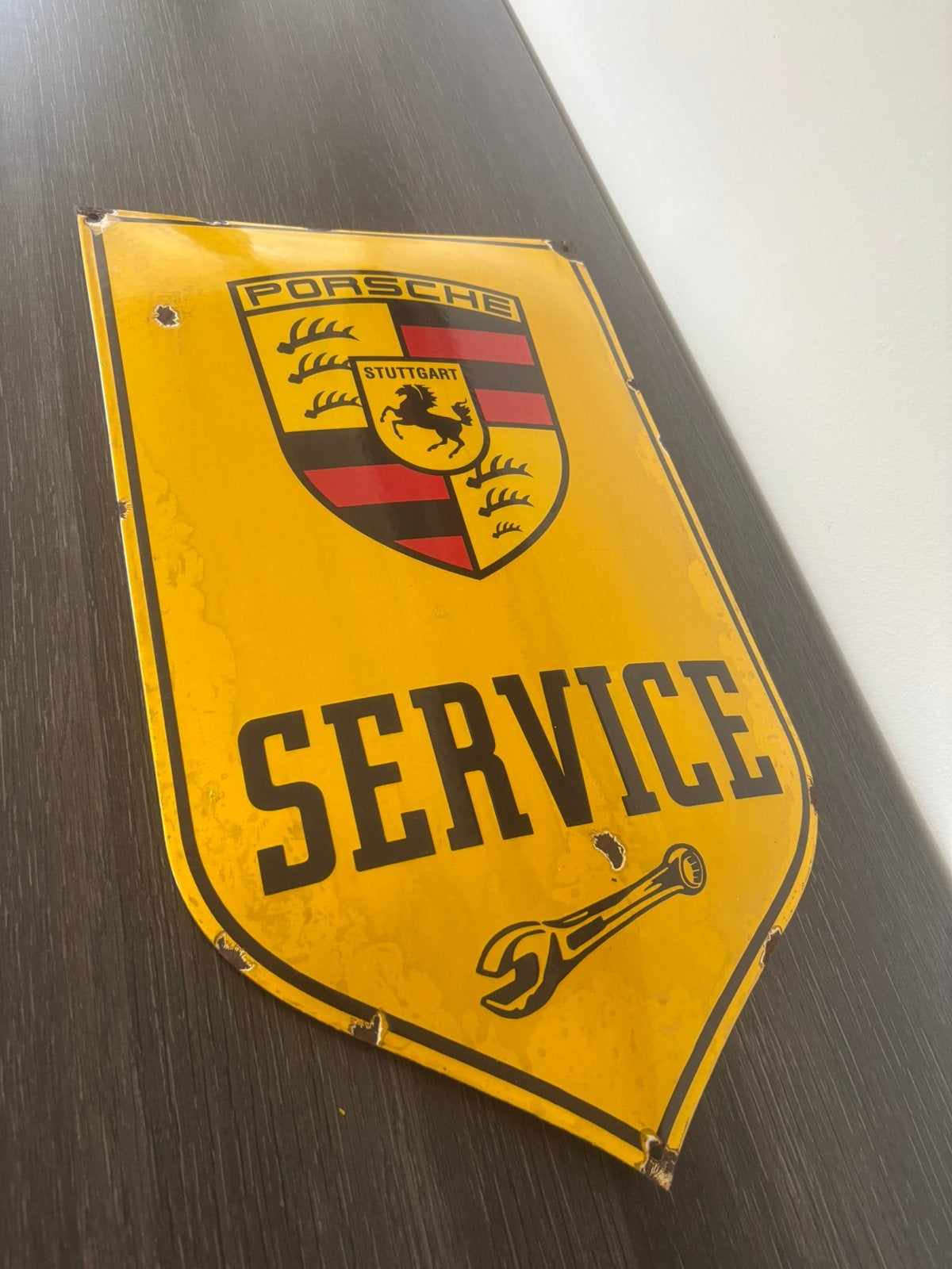 Porsche Reclamebord - Emaille, 61x35 cm, Verzamelen, Ophalen of Verzenden, Zo goed als nieuw