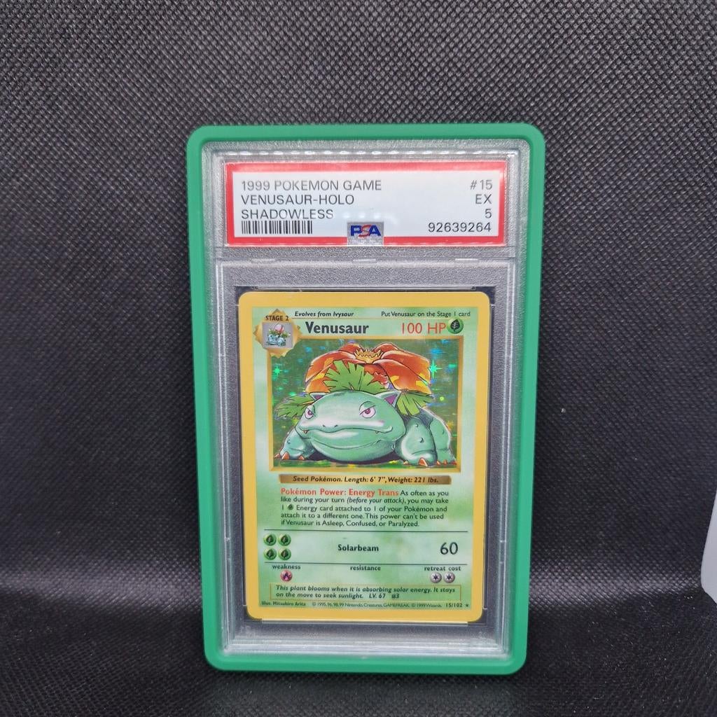 Set de base Venusaur Holo Shadowless PSA 5, Enlèvement ou Envoi