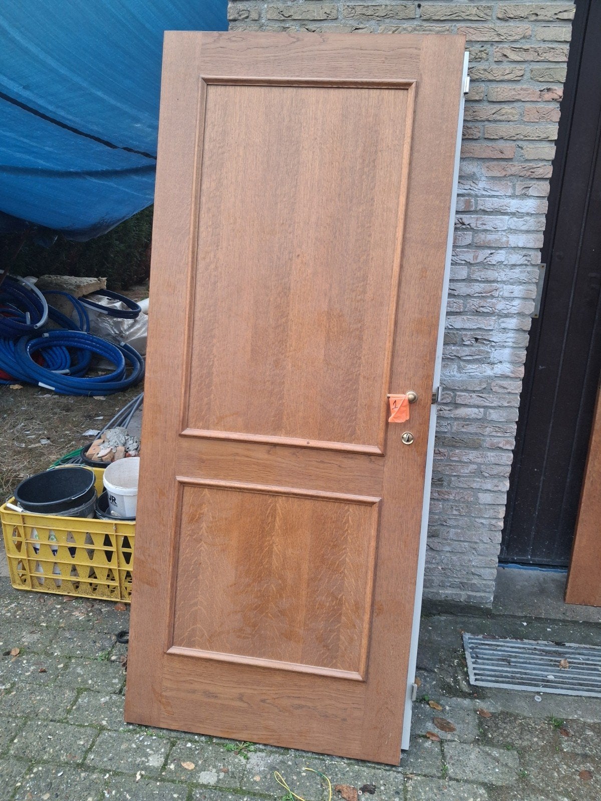 eiken deuren met omkasting, Doe-het-zelf en Bouw, Ophalen, 80 tot 100 cm, Binnendeur, Zo goed als nieuw