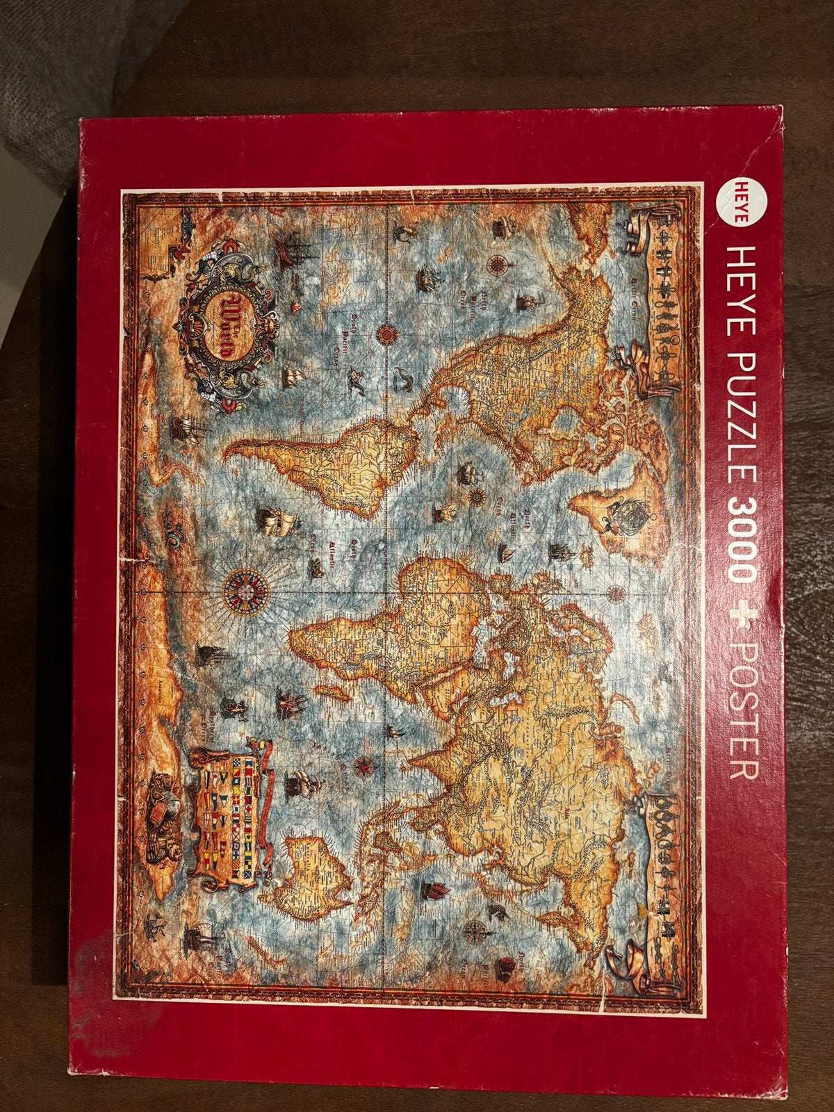 3000 stukjes puzzel wereldkaart, Ophalen, Meer dan 1500 stukjes, Gebruikt, Legpuzzel