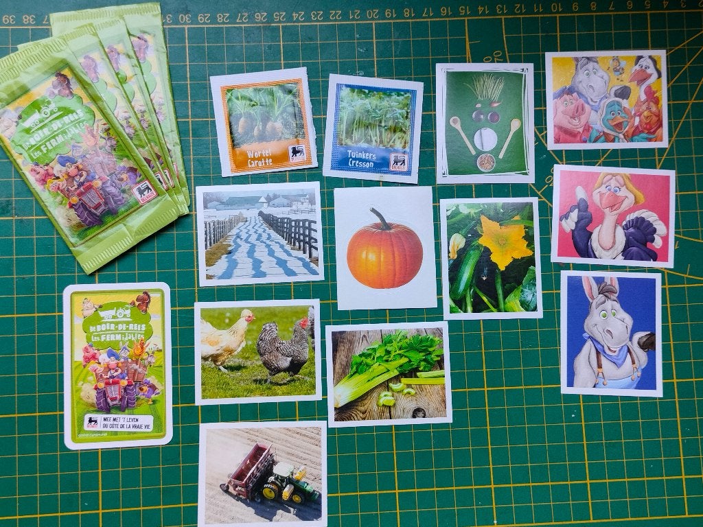 stickers kaart zaadjes wortel tuinkers De boer Delhaize, Ophalen of Verzenden, Nieuw