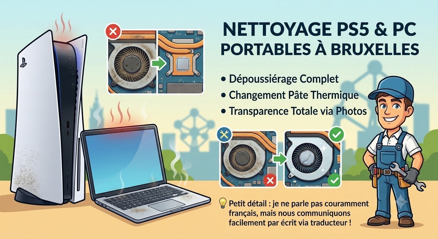 Maintenance PS4/PS5 et PC portables à Bruxelles, Offres d'emploi, Emplois | Travail à domicile
