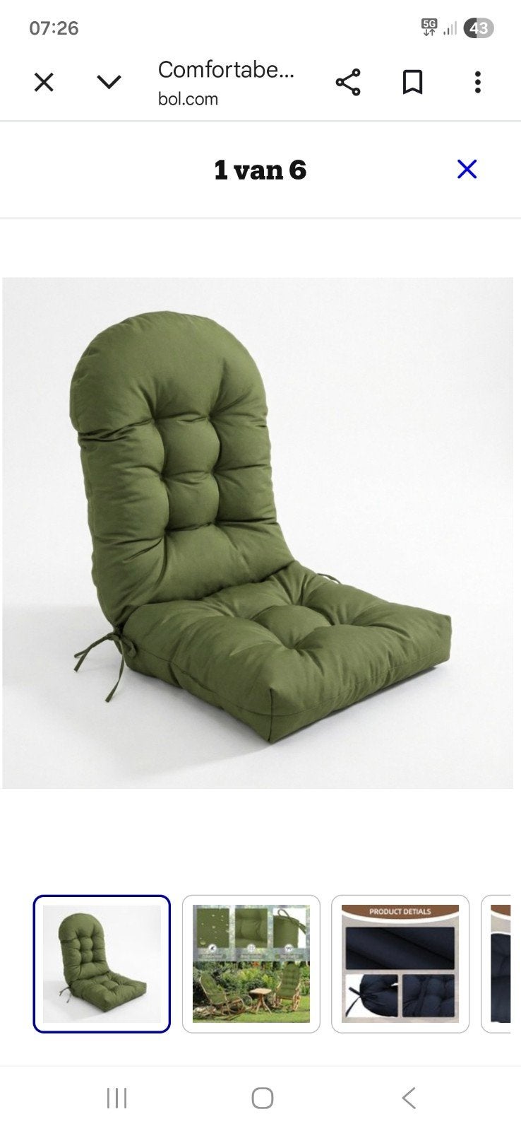 Nieuwe tuinkussens 6 stuks, Tuin en Terras, Tuinmeubel-accessoires, Ophalen
